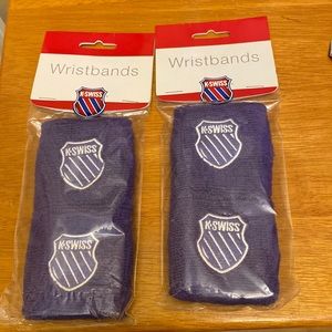 NEW K-Swiss Tennis Wristbands Two Pair